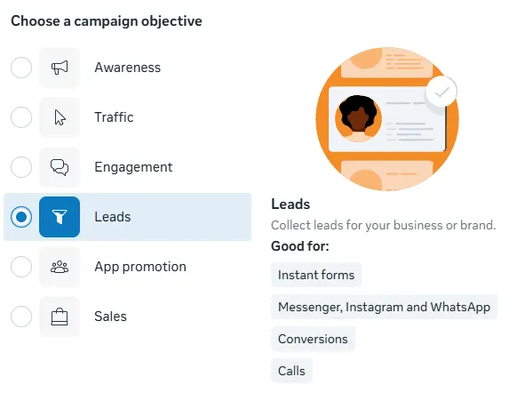 Access Ads Manager & Choose Your Objective